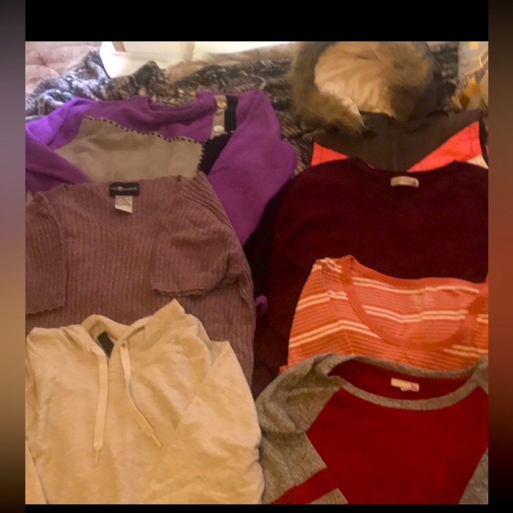 Bundle of 7 cute womens shirts sized large and medium